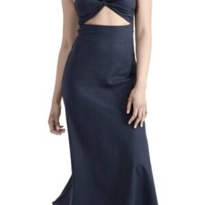 Elegant Navy Maxi Dress